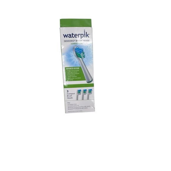 Waterpik Sensonic Toothbrush Brush Heads 3ct Compact Size New Fast Shipping - Picture 1 of 6